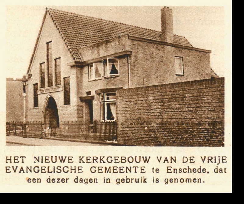 Boddenkampstraat De kerk van de vrije evangelische gemeente is gebouwd in de jaren 1920. Het werd ontworpen in een gematigd expressionistische stijl door een onbekende architect.De foto is uit 1929..jpg